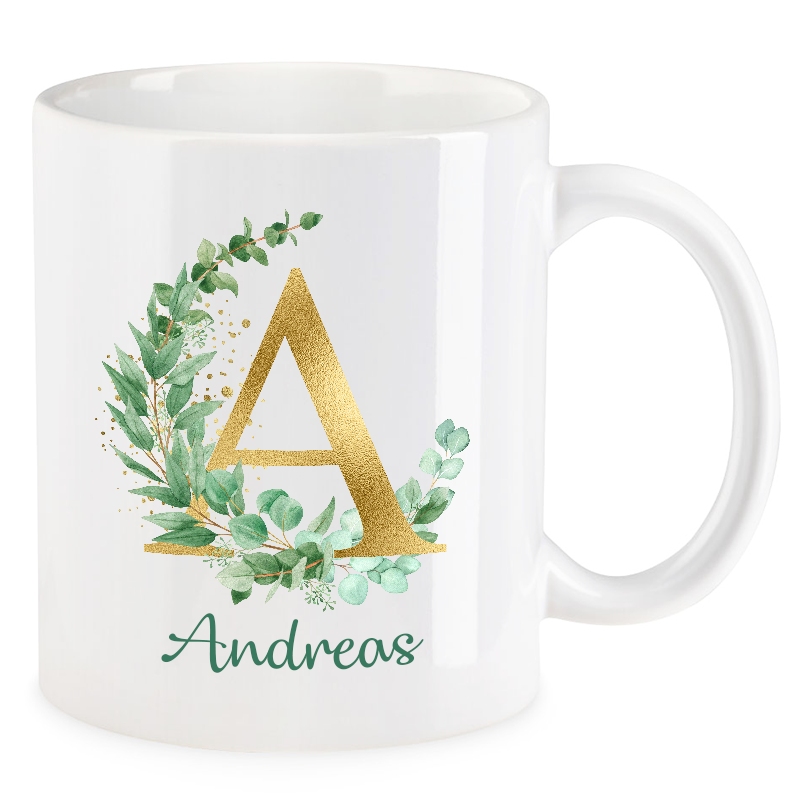 Geschenk mit A: die Monogramm-Tasse