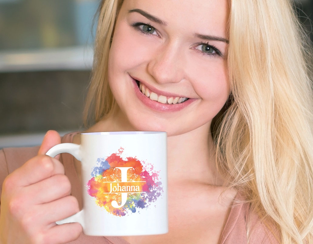 Geschenk mit J: die J-Tasse